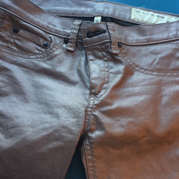 (EUC) Rag & Bone The Legging coated metallic jean - Picture 7 of 10